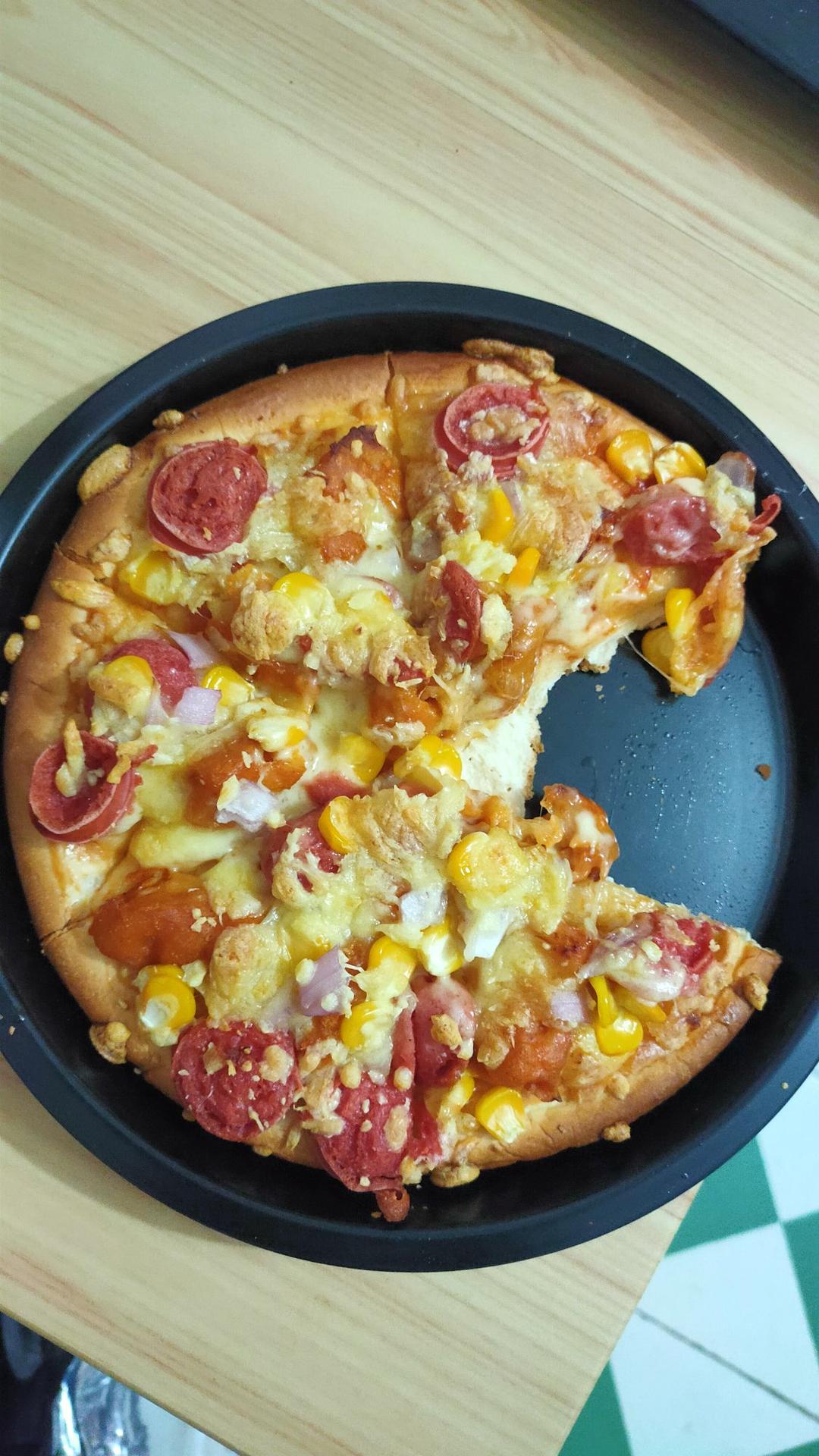 榴树做的八寸披萨附带饼皮做法