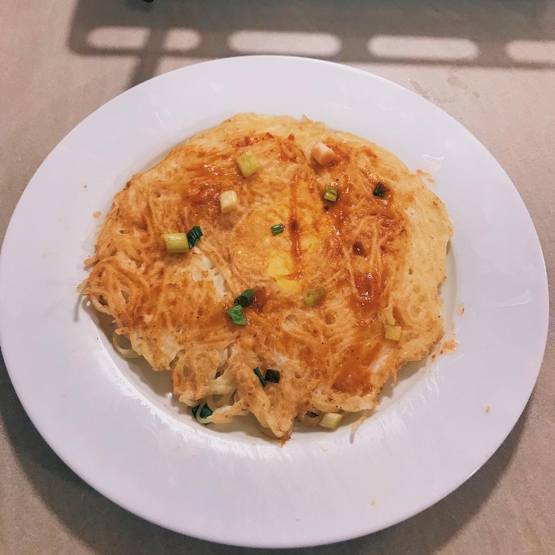 面条变身鸟巢蛋饼