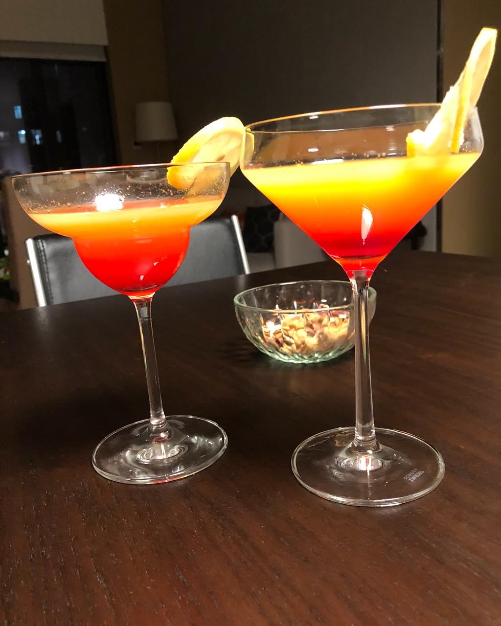 谭太666做的龙舌兰日出鸡尾酒