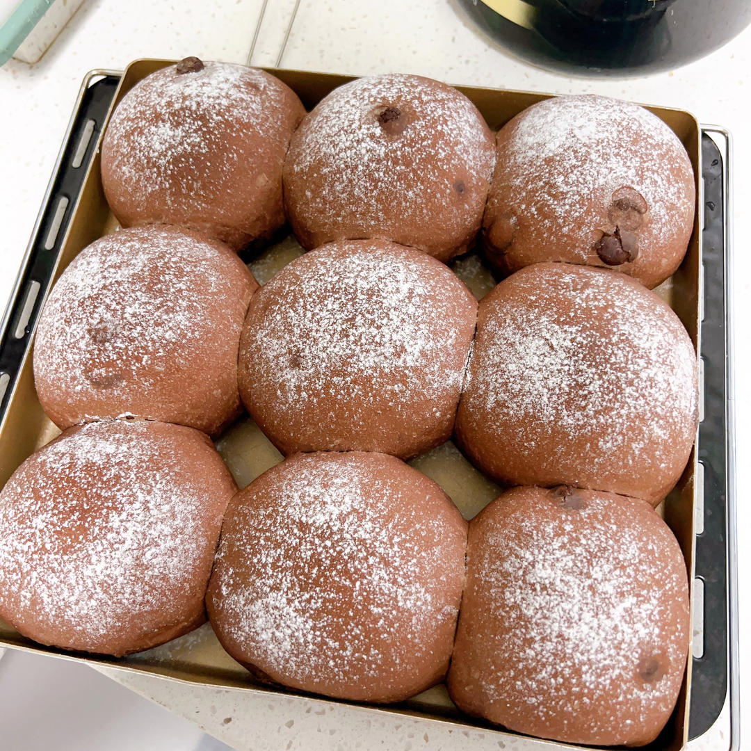 双重巧克力爆浆小餐包