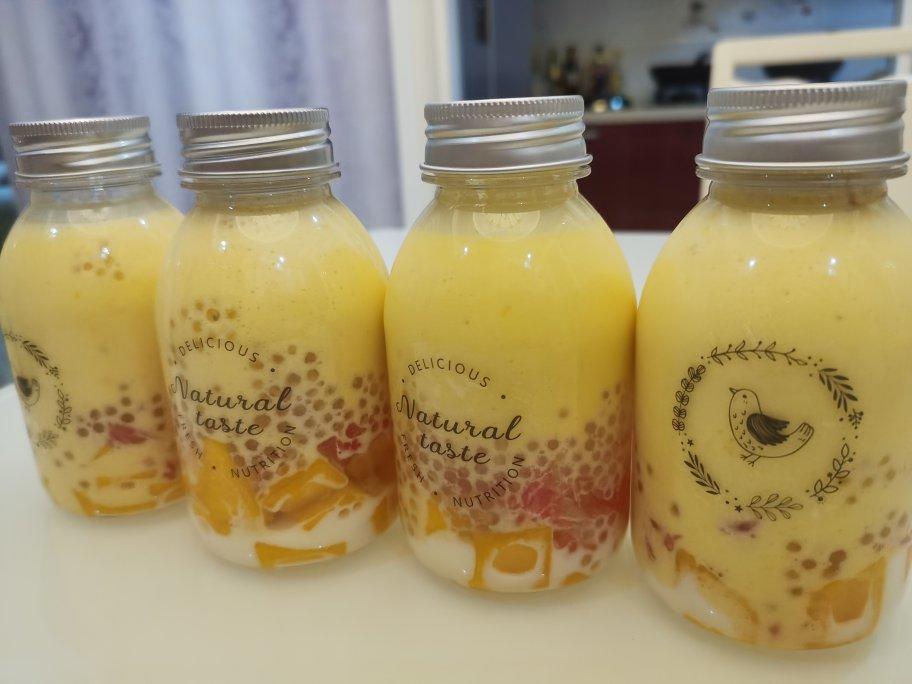 港式甜品——杨枝甘露(芒果西米露)附芒果花切法