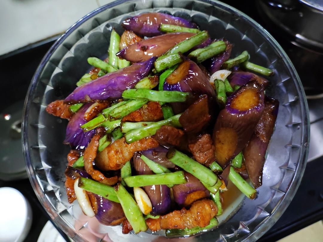 不需要油炸简单美味易操作五花肉豆角茄子家常做法