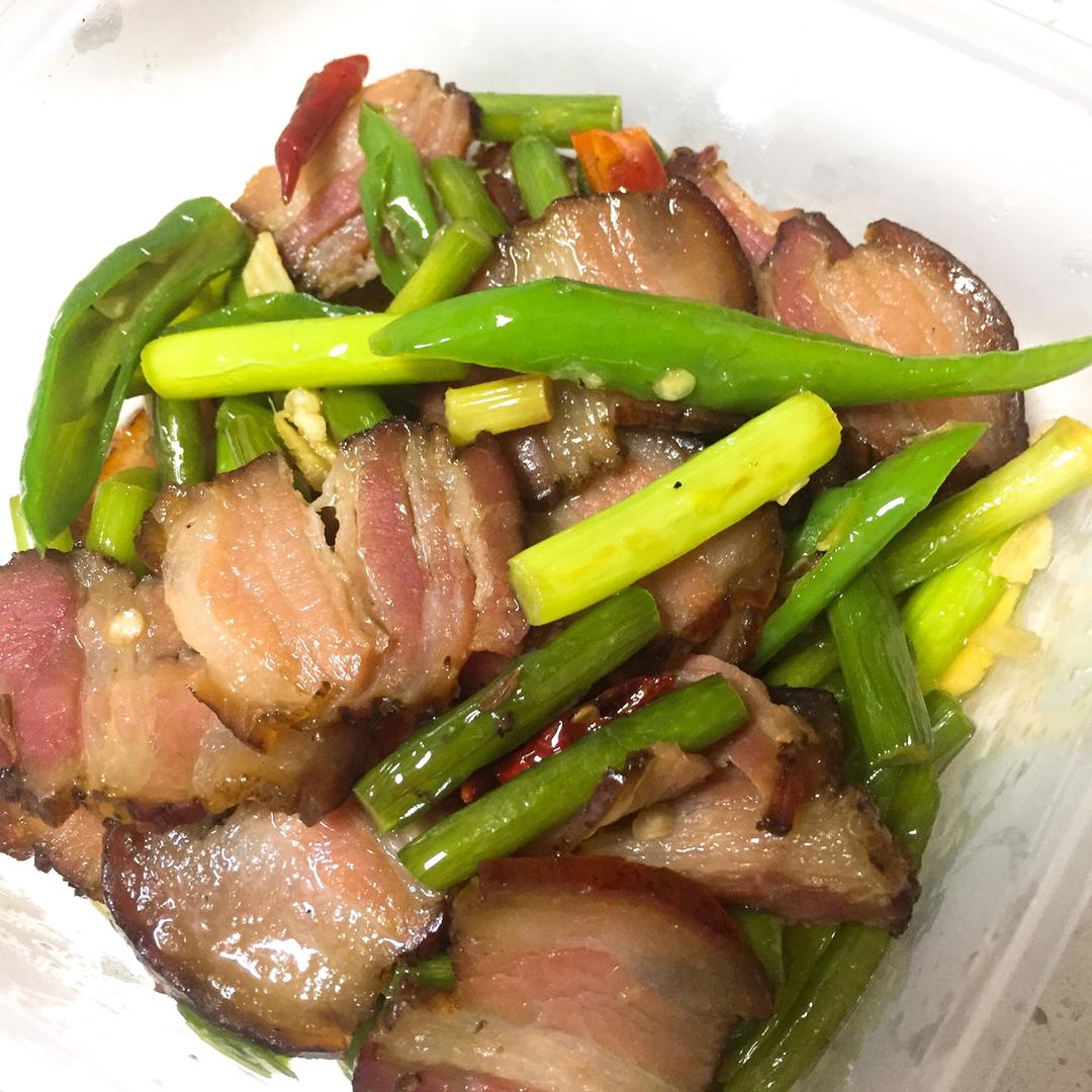蒜苔炒腊肉