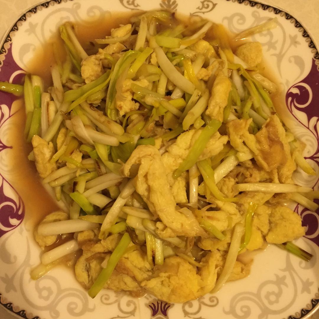 蒜黄炒滑蛋