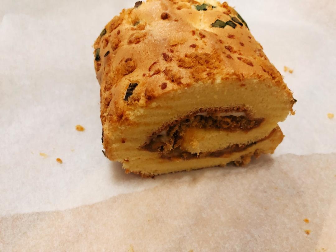 香葱肉松肥蛋糕卷～