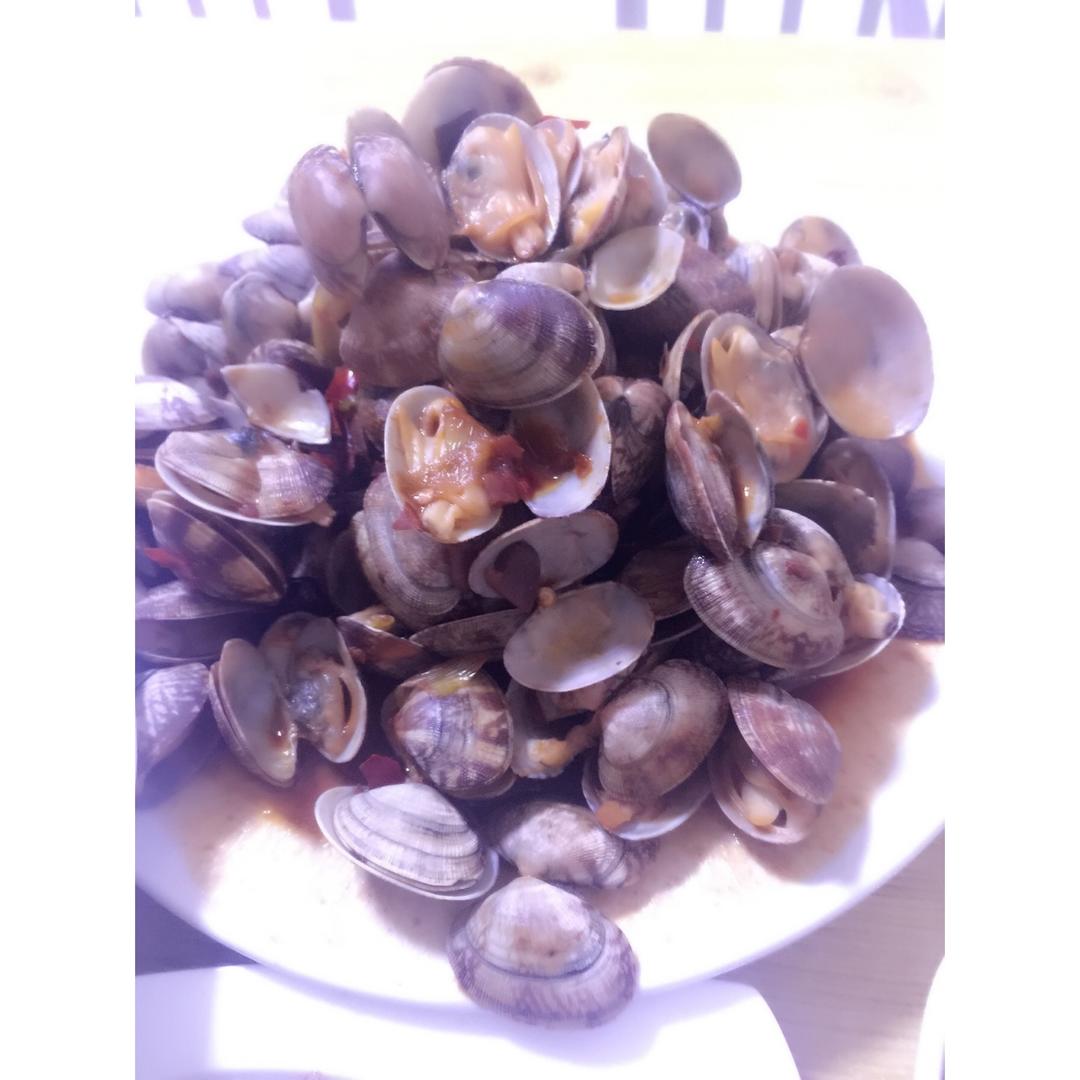 香辣炒花蛤（海鲜大排档的秘制酱汁）