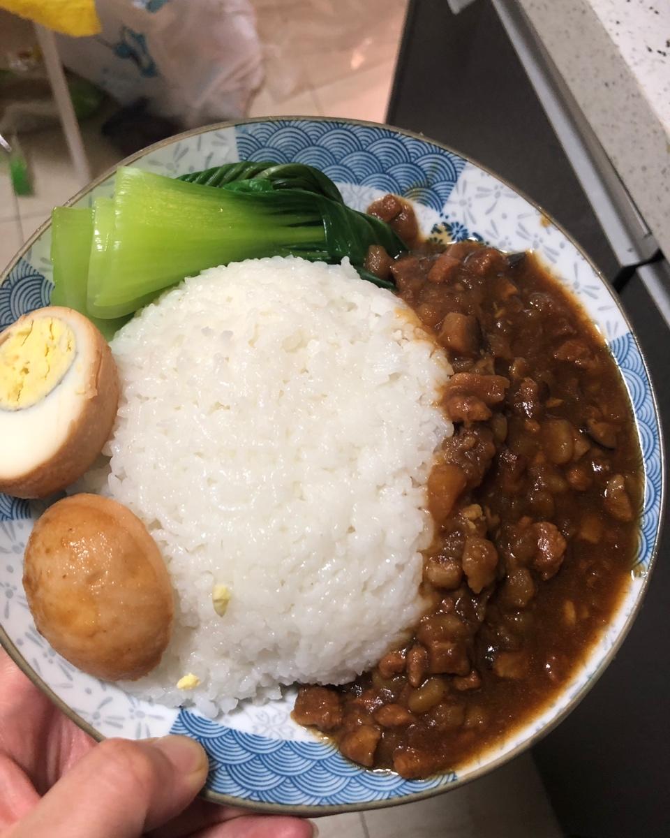 洋葱酥卤肉饭