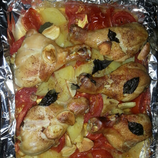 番茄大蒜香草烤鸡腿（庄祖宜）