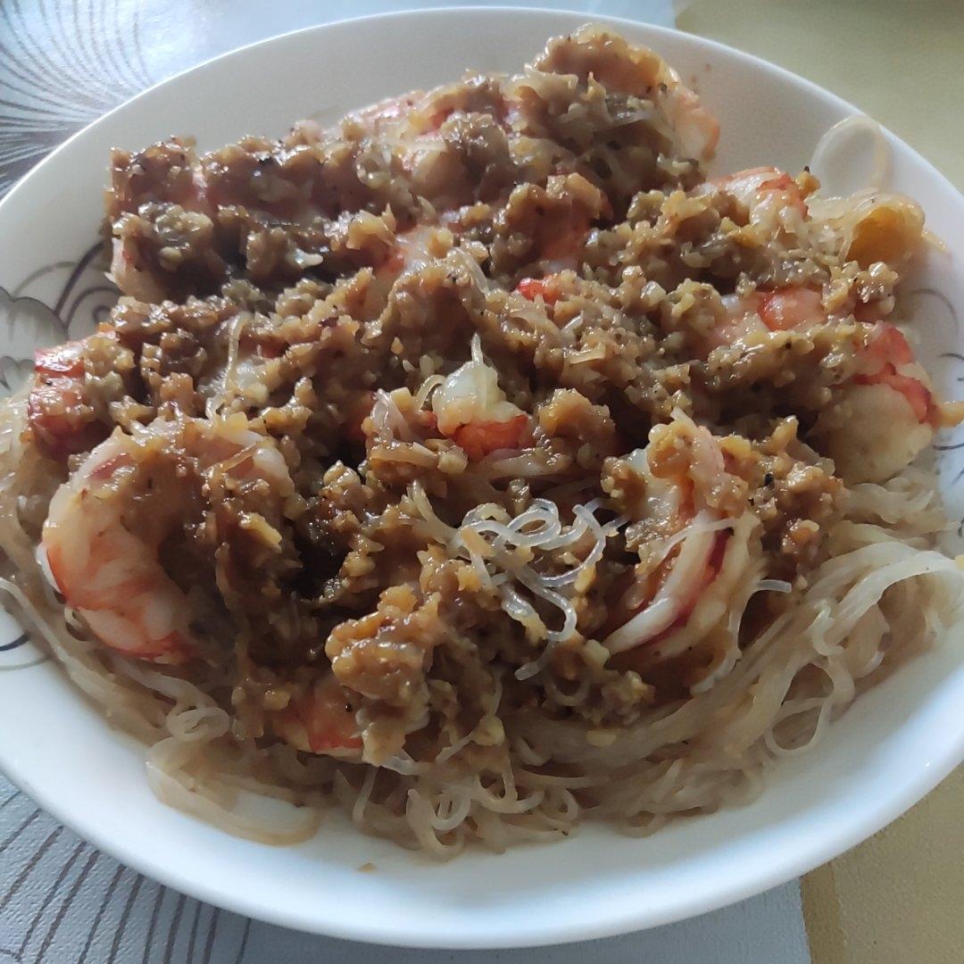 年夜菜之腰缠万贯~蒜蓉粉丝蒸虾尾
