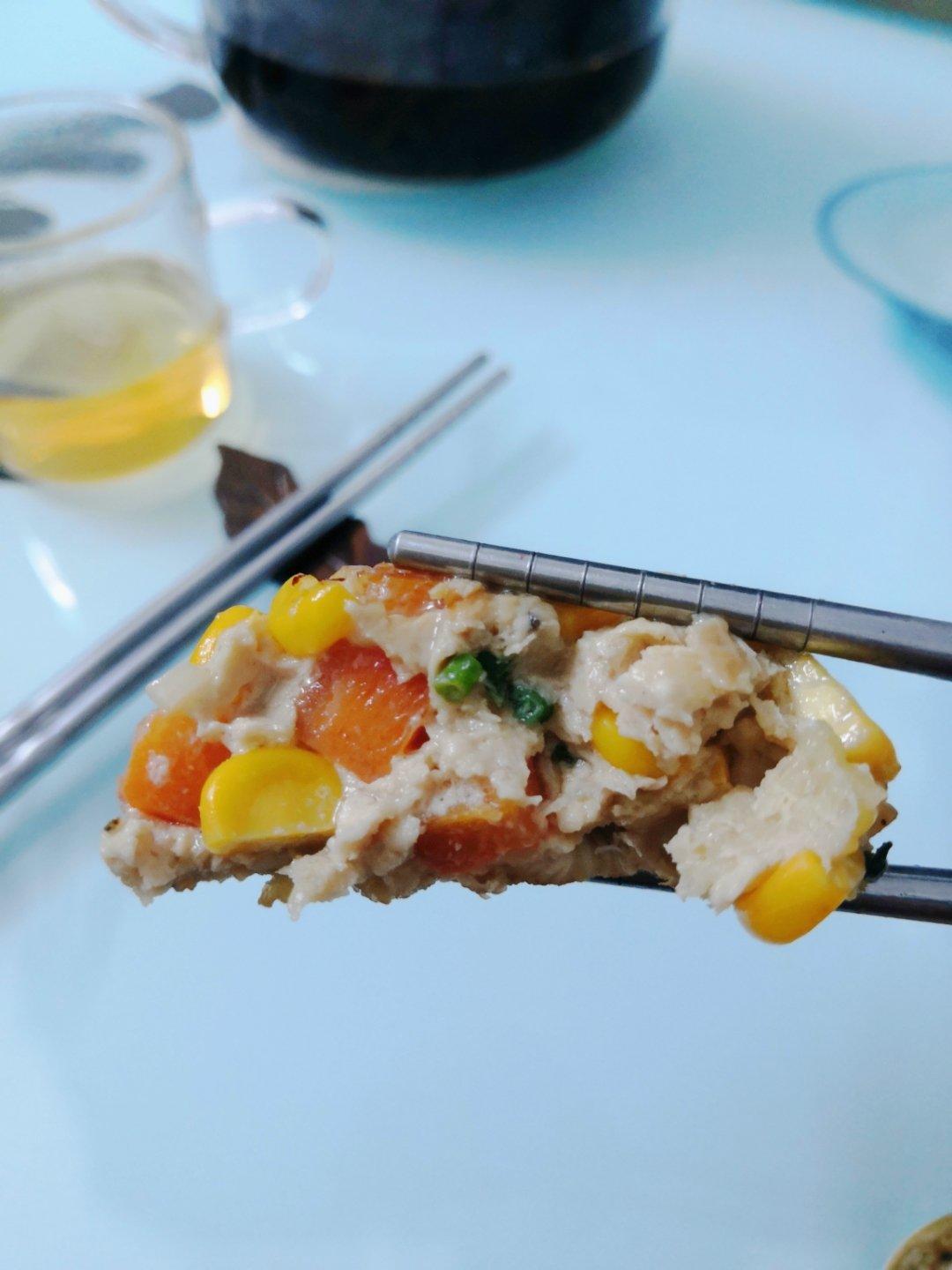鸡胸肉蔬菜小饼