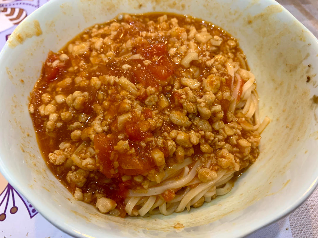 超级good的肉沫拌面