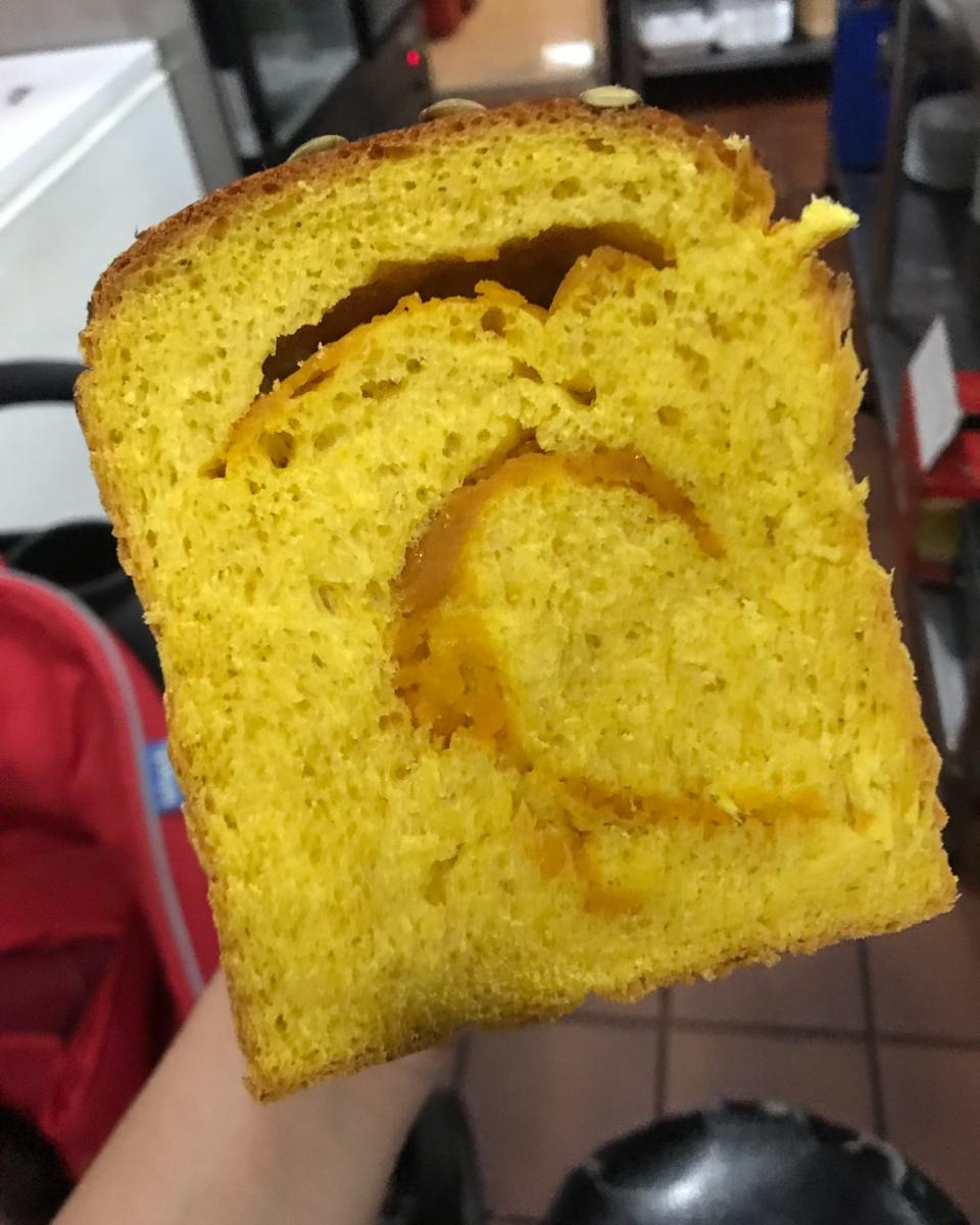 双倍南瓜🎃夹馅吐司，超软超浓郁！（波兰种）