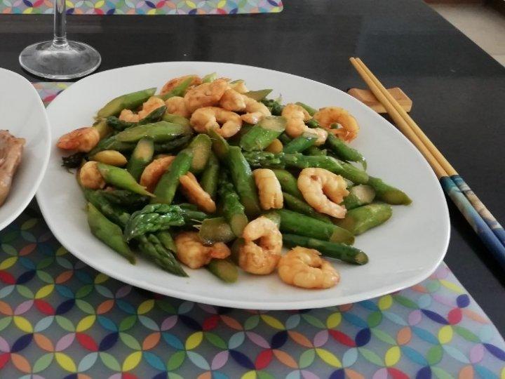 减脂美味芦笋炒虾仁