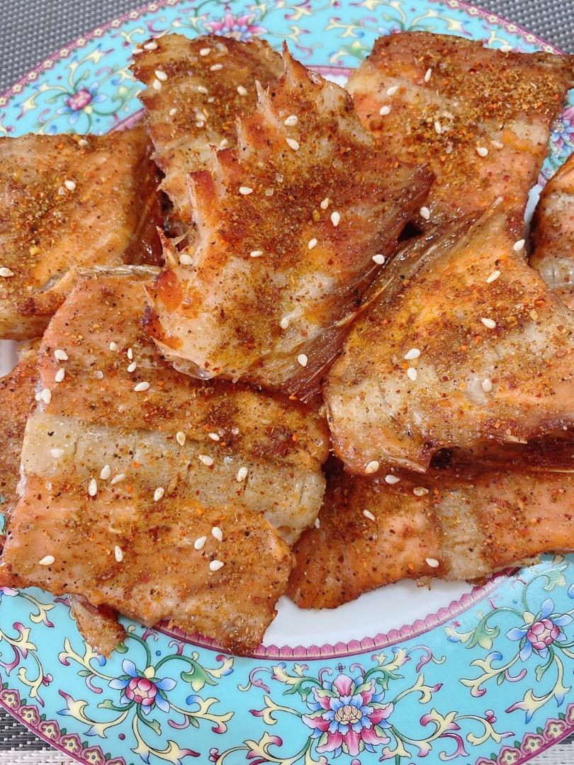 香烤孜然三文鱼骨