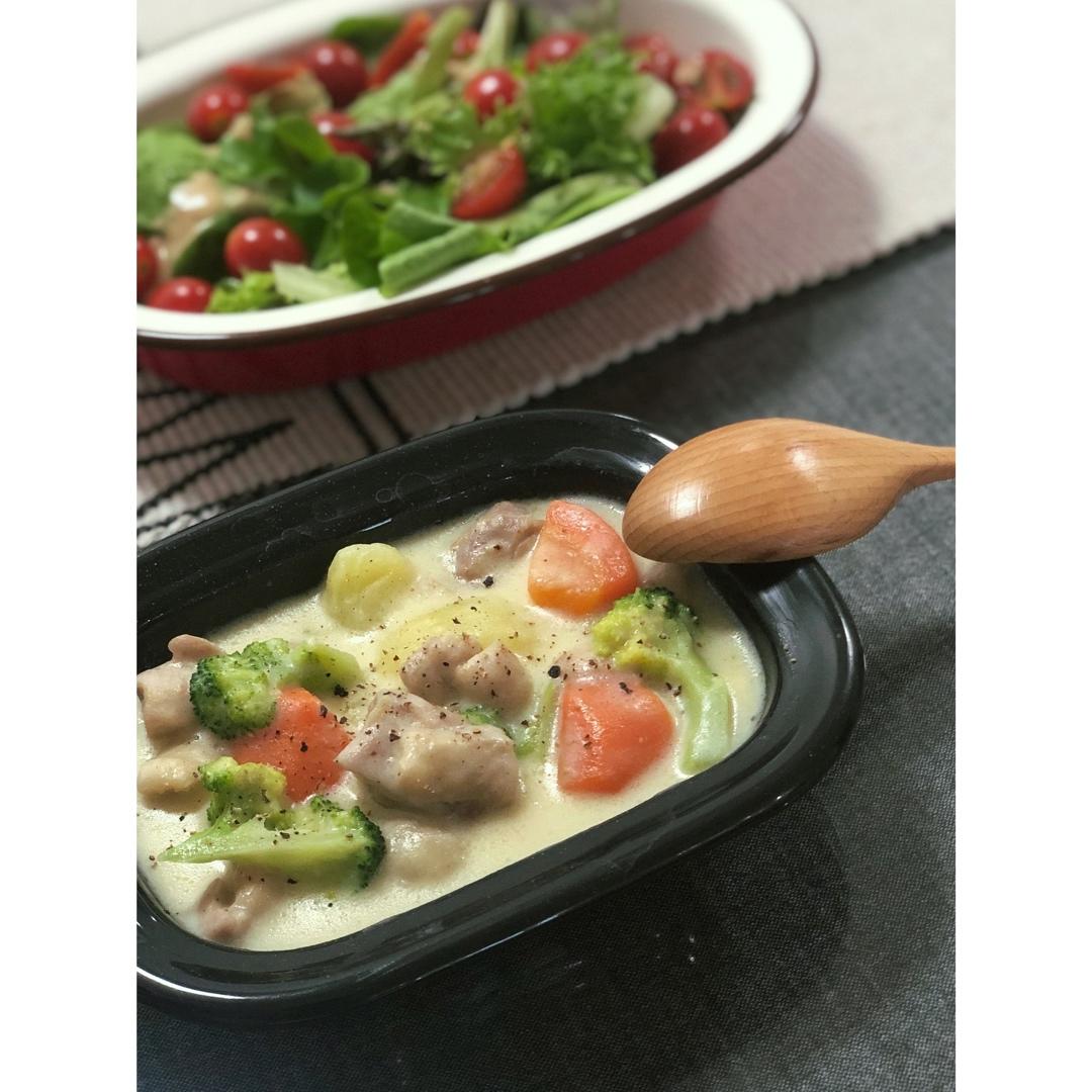 三文鱼奶油炖菜+芝士焗饭【曼食慢语】