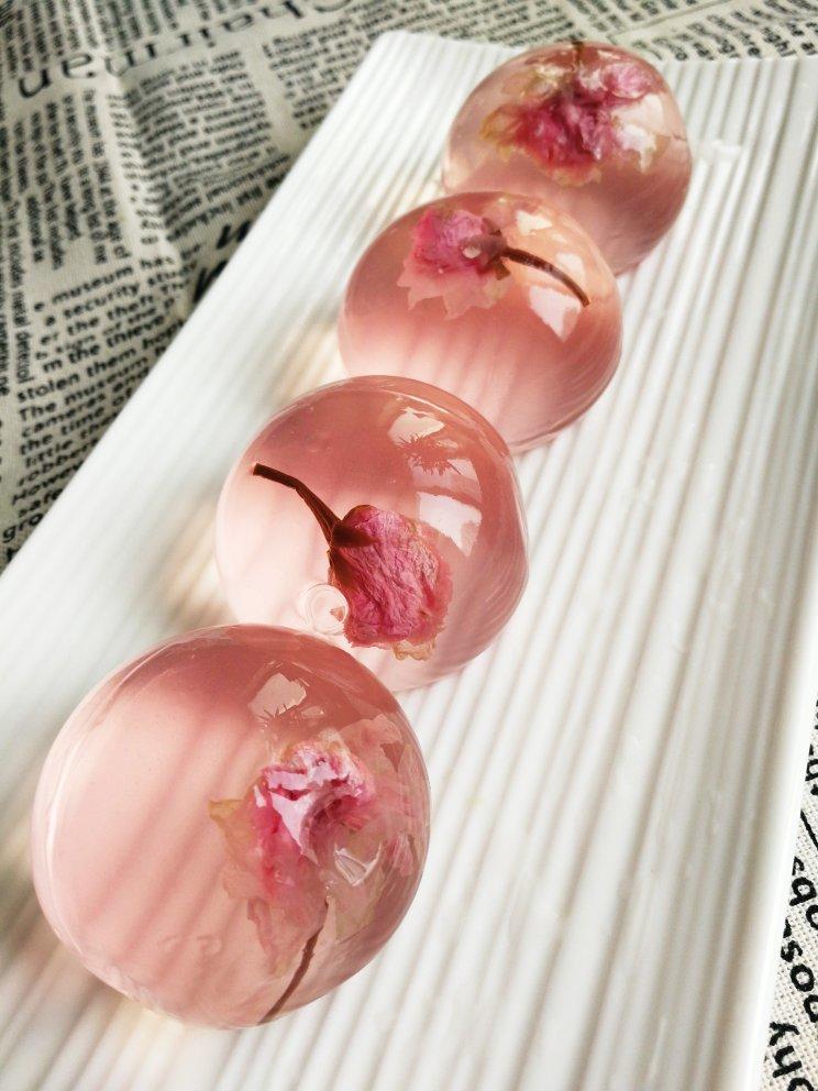 蒙蒙雨做的樱花水信玄饼