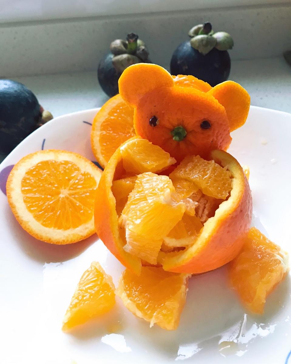 kenyart做的小熊橙子果盘