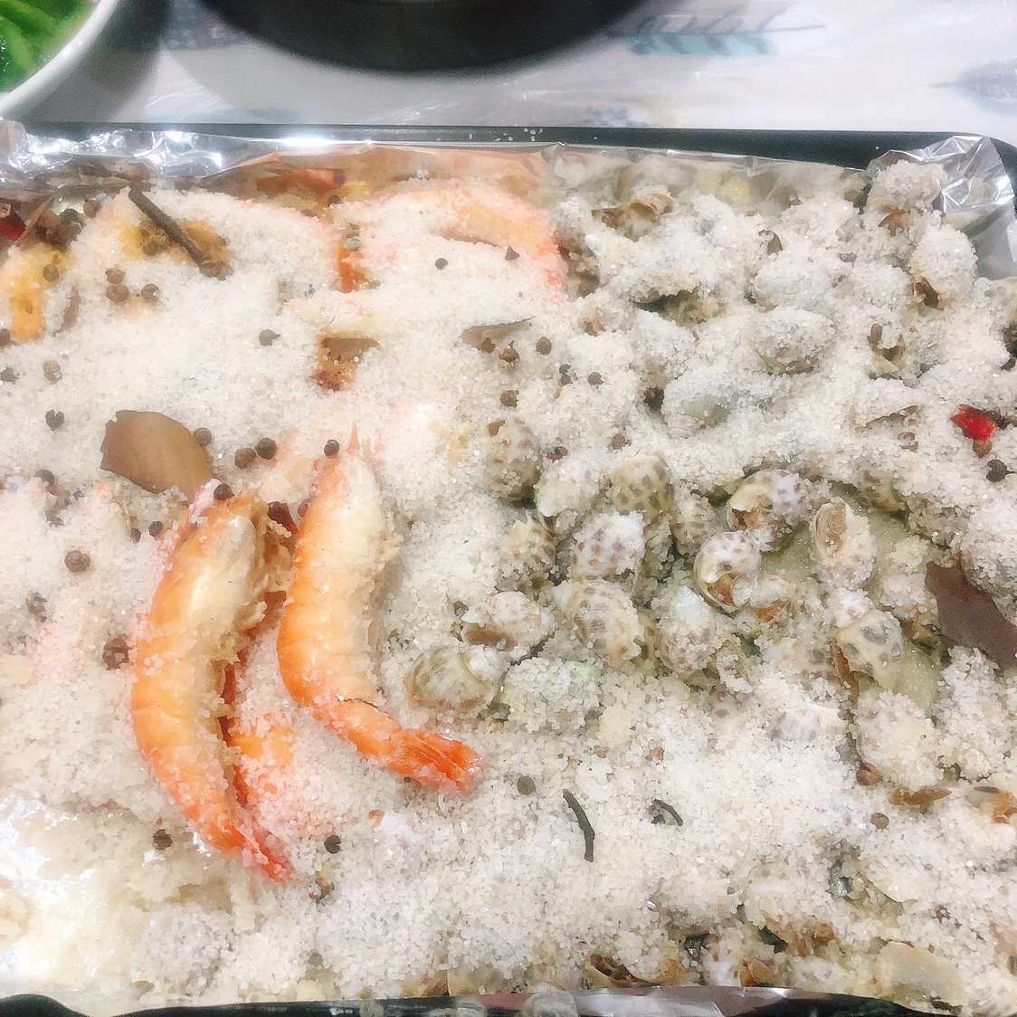 烤箱版盐焗罗氏虾