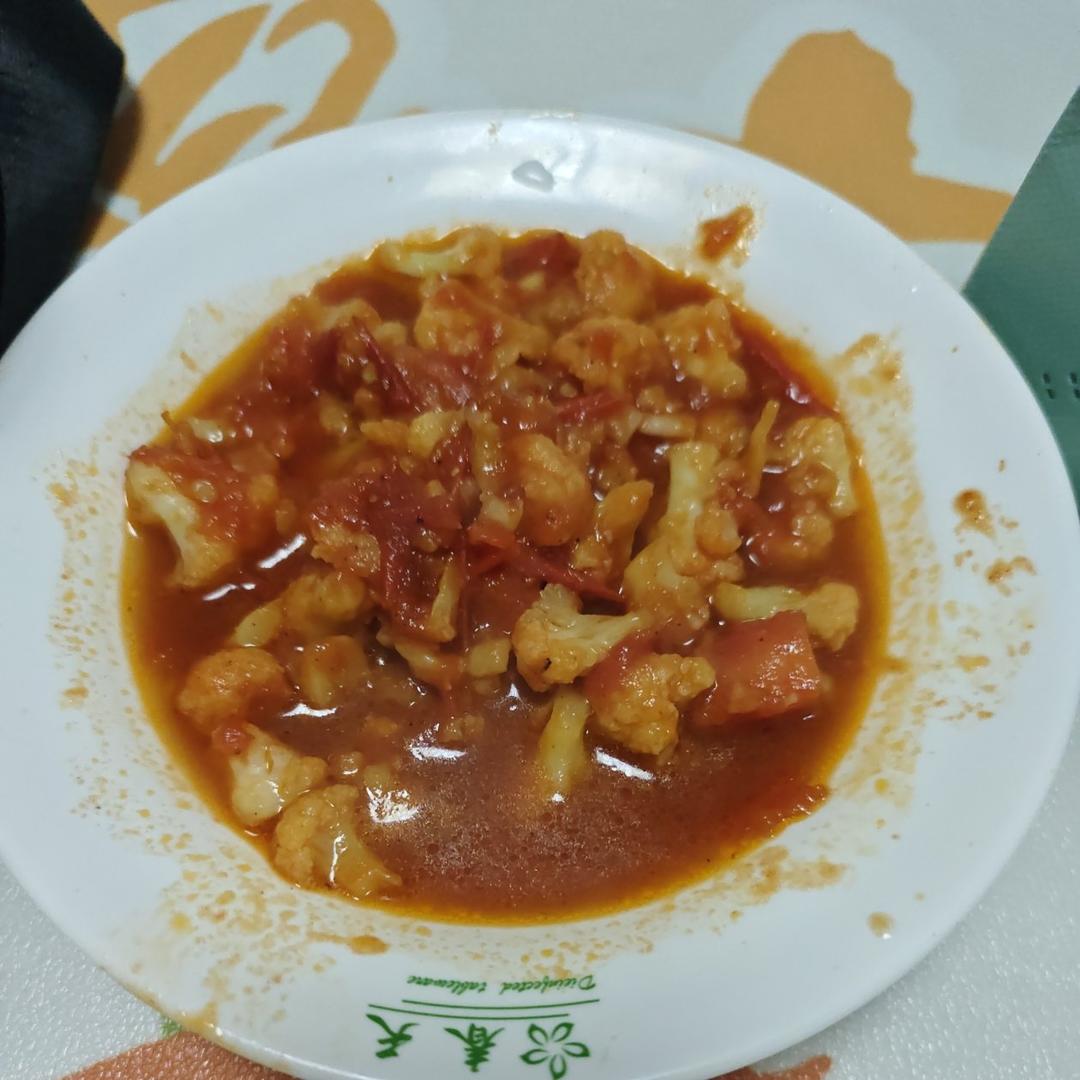 西红柿炒菜花（夏季开胃菜）