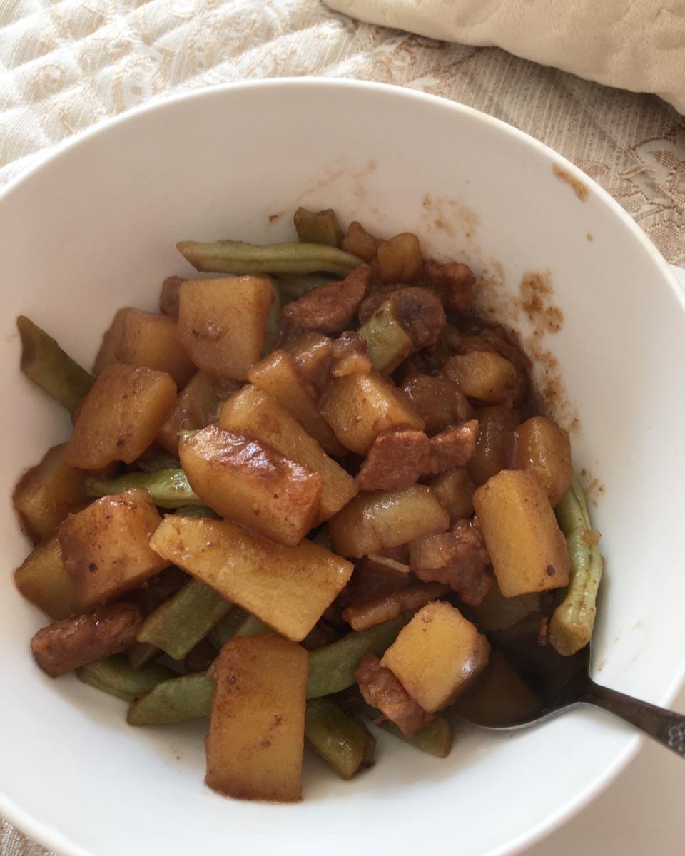 土豆豆角炖肉---我爱家常菜