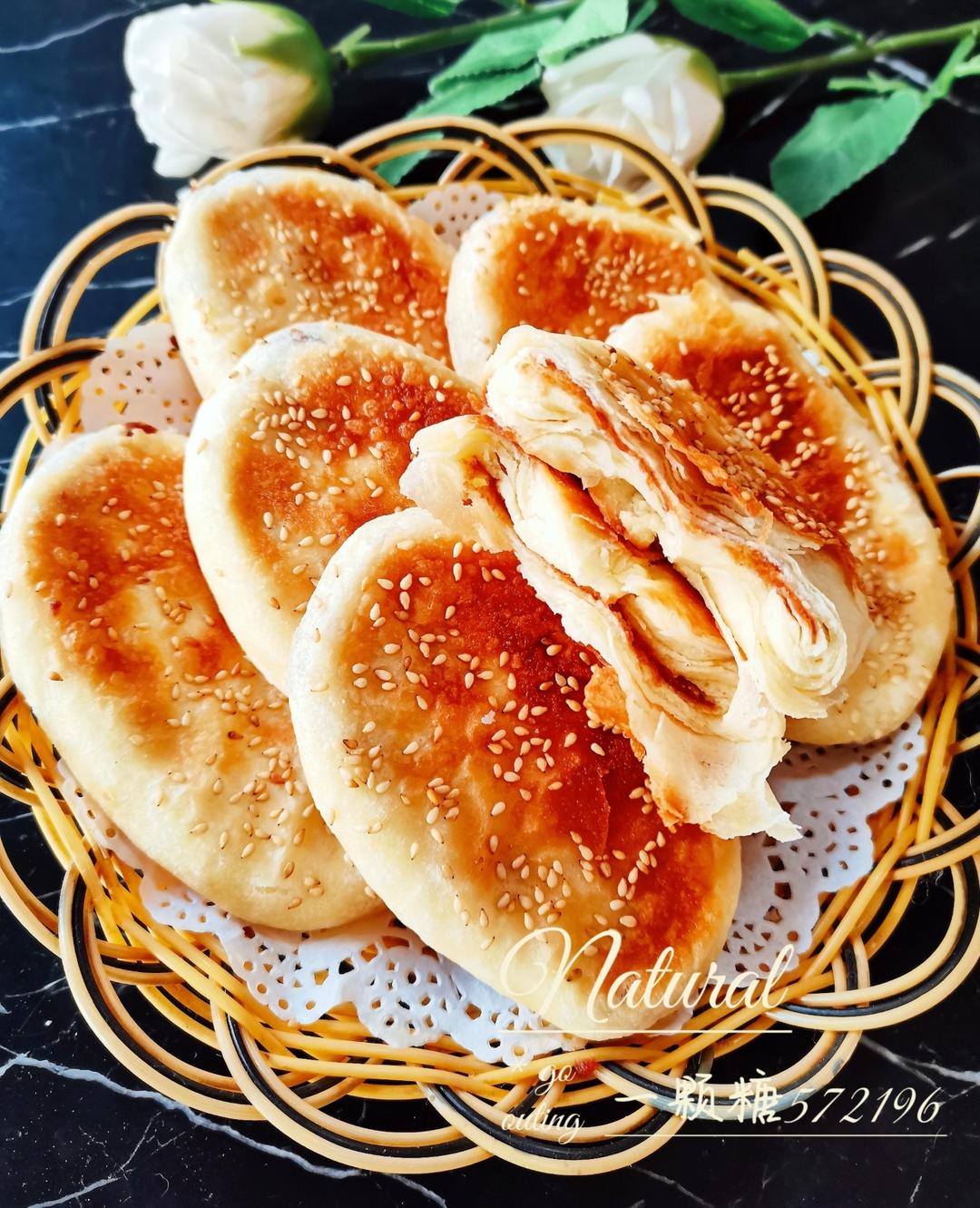 酥掉渣༄「发面千层豆沙酥饼」༄