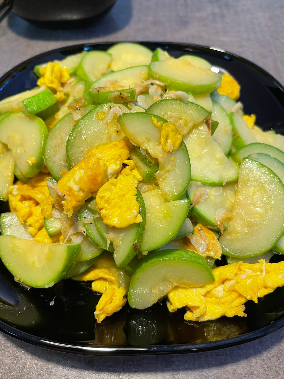 鸡蛋海米炒西葫芦 Dried Shrimp with Zucchini