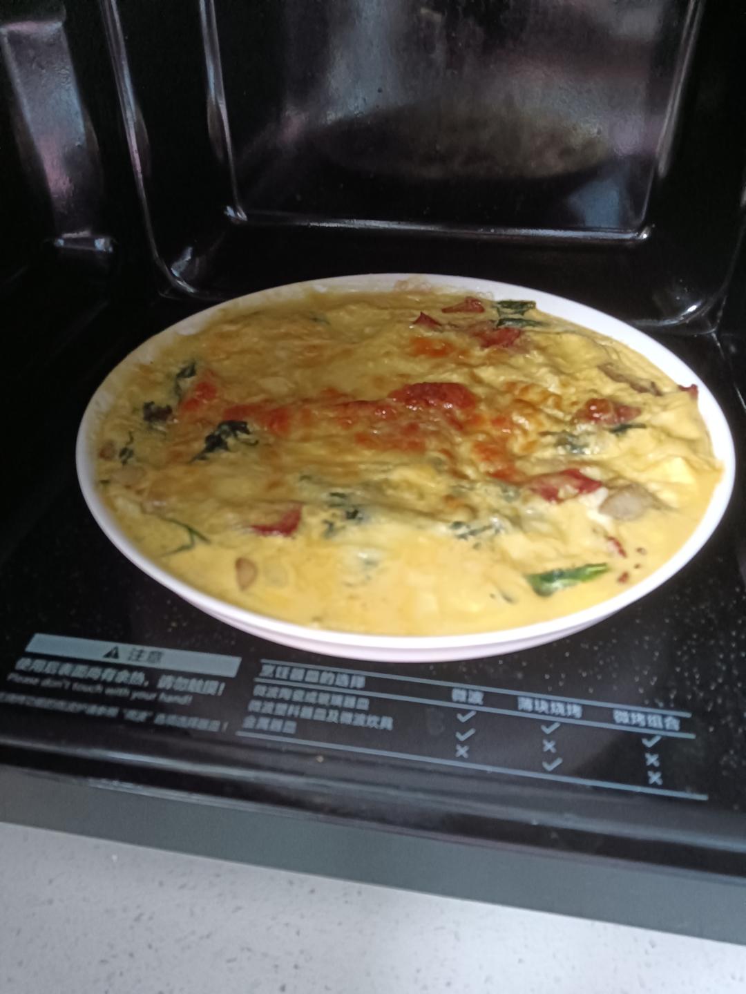 菠菜培根意式蛋饼Spinach&bacon frittata