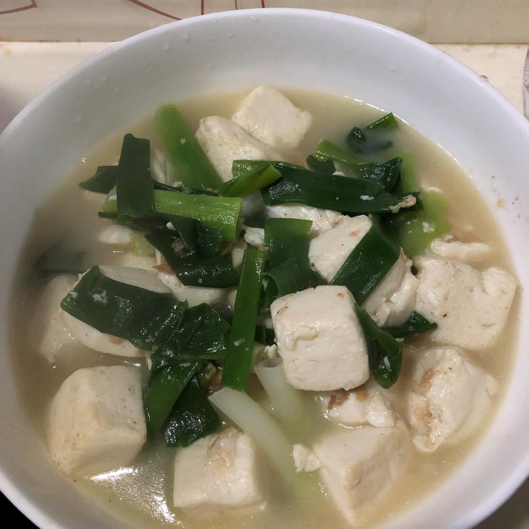 忆曦萱做的冬至菜胡葱笃豆腐