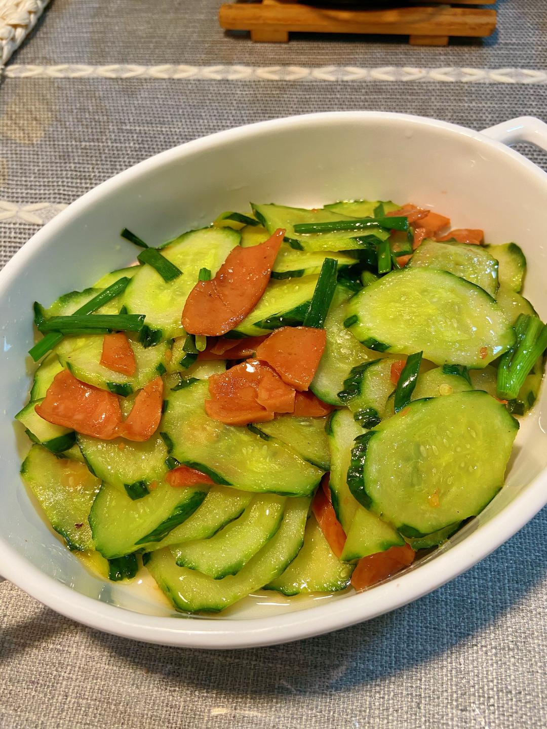 快手菜 | 黄瓜炒火腿