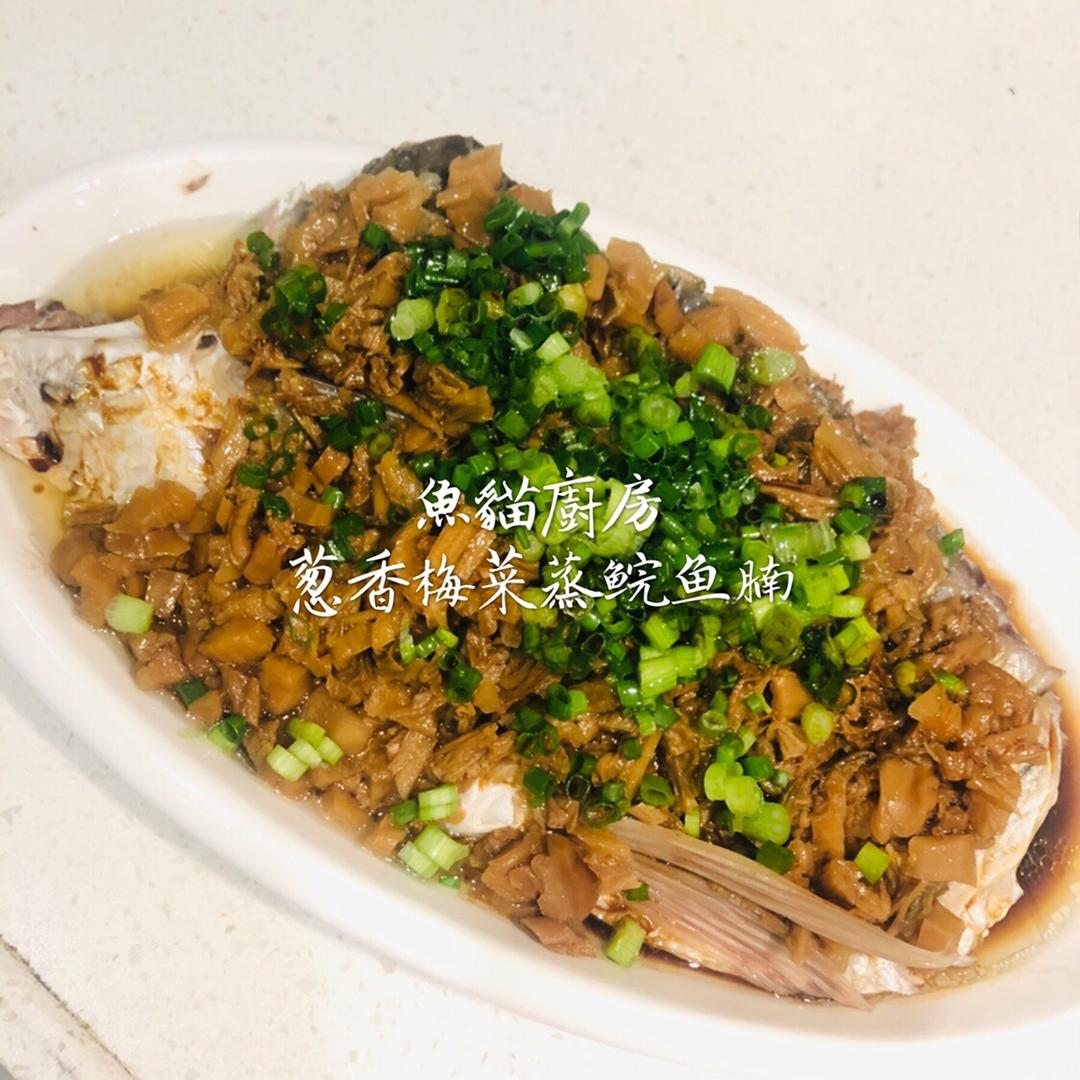 🐟葱香梅菜蒸鲩鱼腩🐟—超简单下饭神器非Ta莫属❗️浓郁惹味❗️的做法