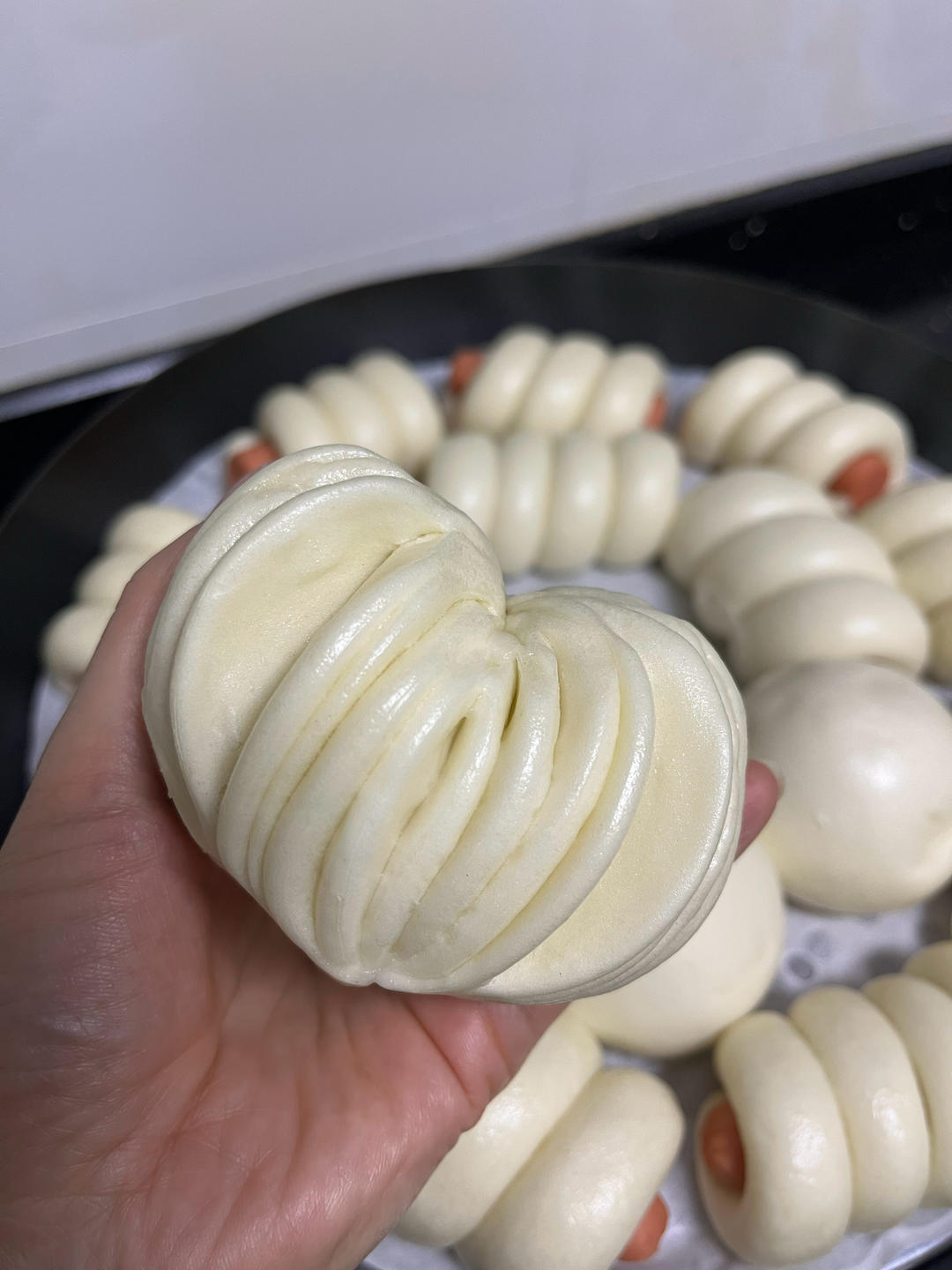 菠菜汁心形馒头 花卷（一次性发酵超治愈）