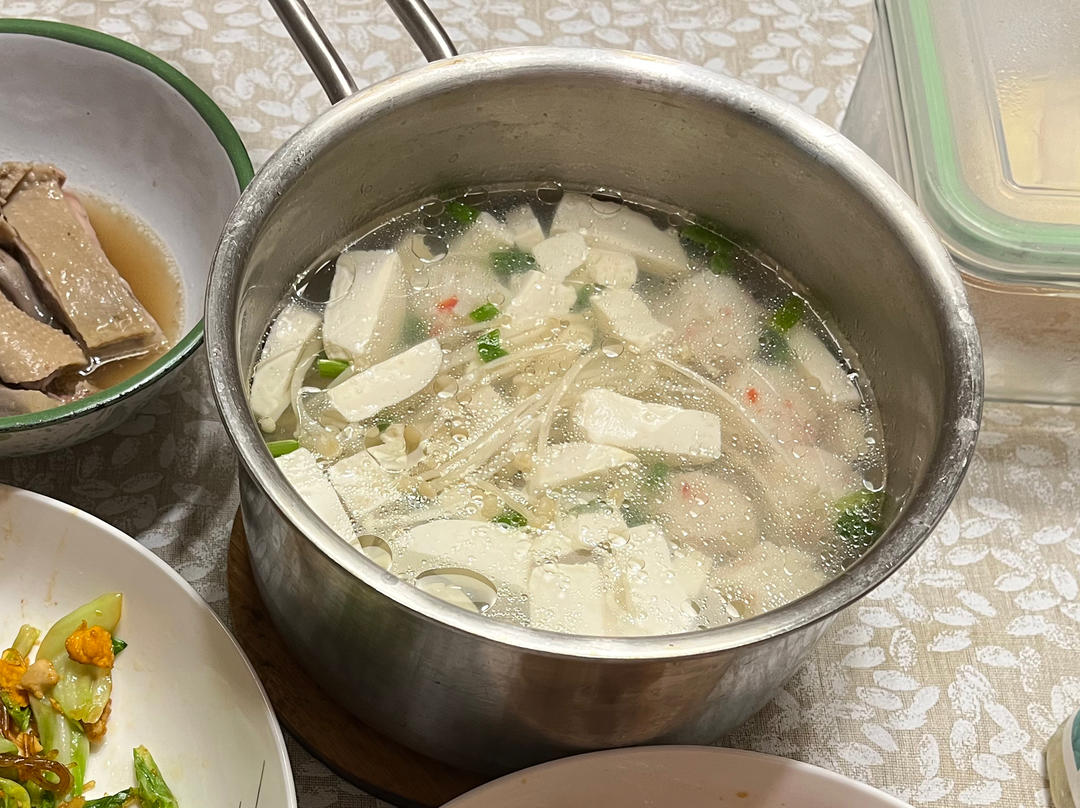 【减脂餐】低脂高蛋白虾丸豆腐汤