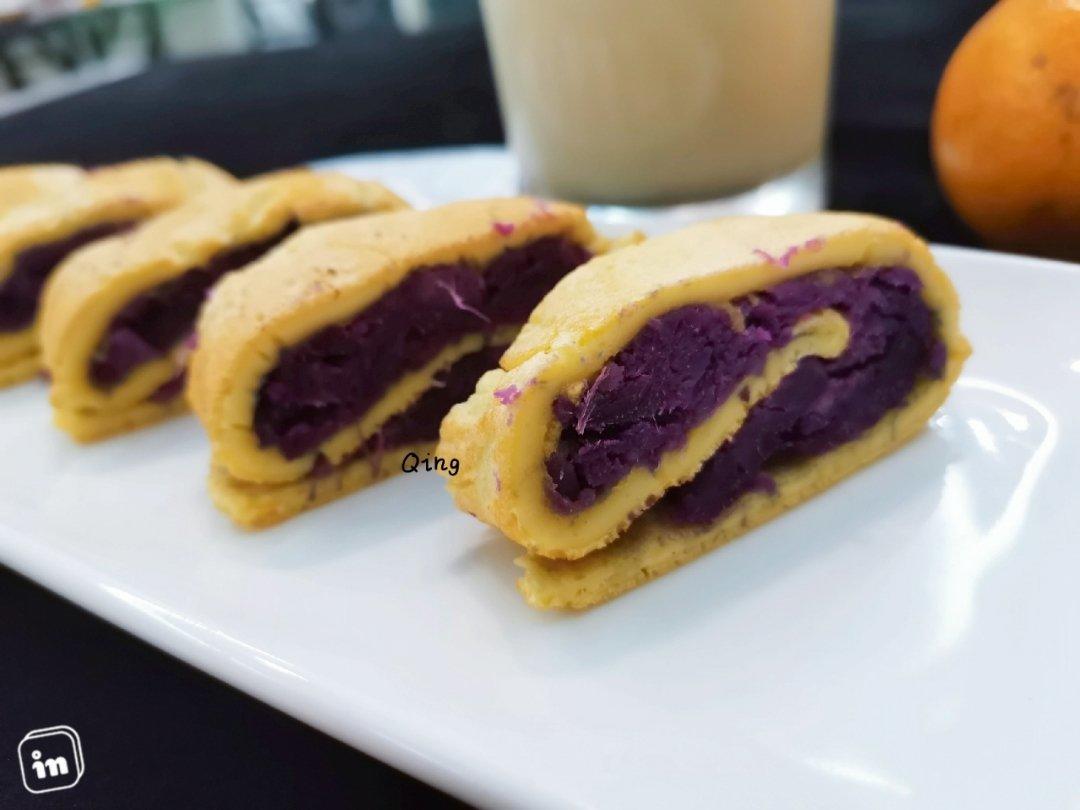 粗粮紫薯鸡蛋卷