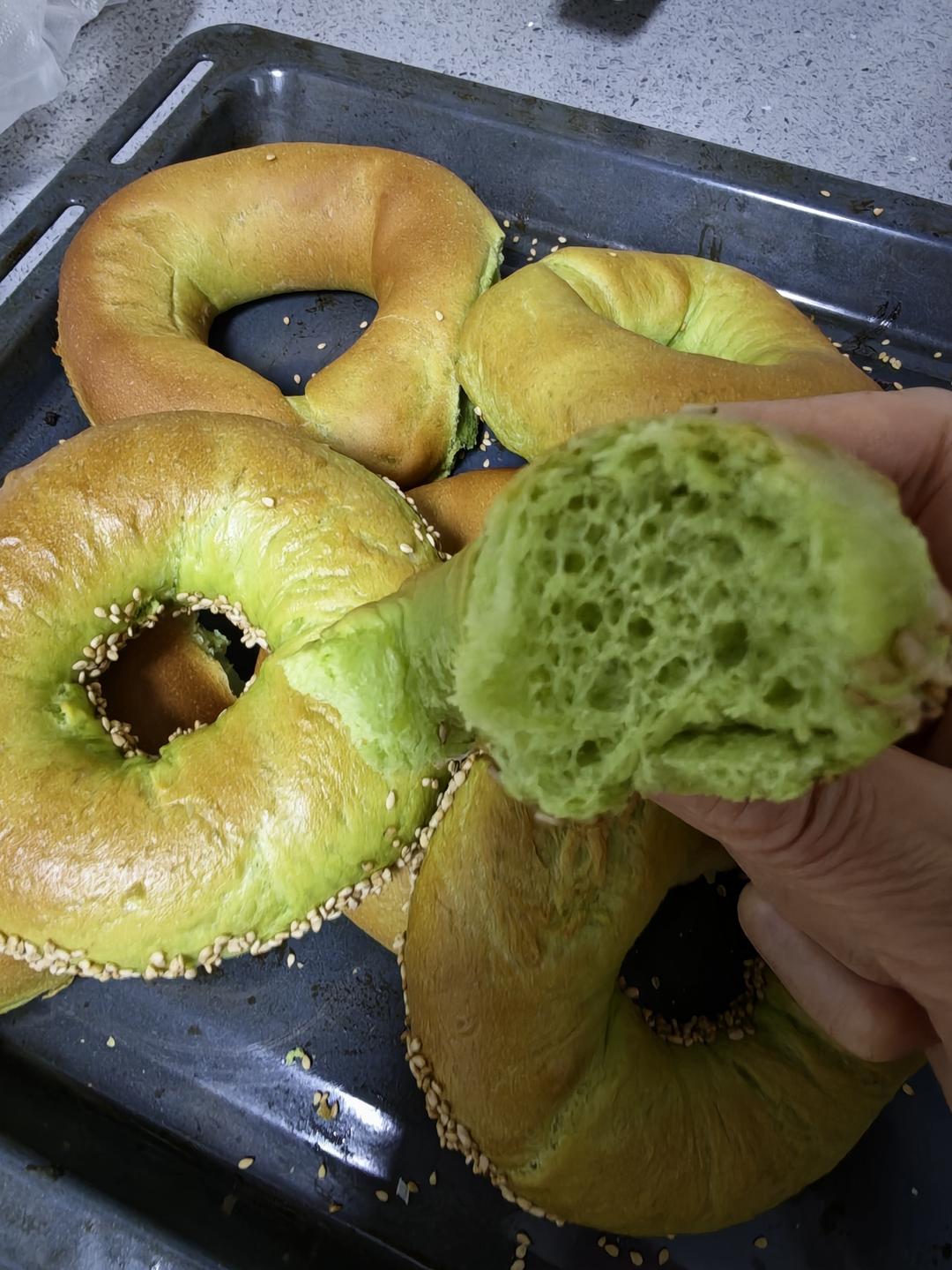 香迷糊了❗开心果奶盐贝果