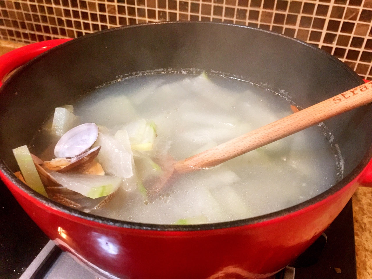 冬瓜花蛤汤的做法 步骤3