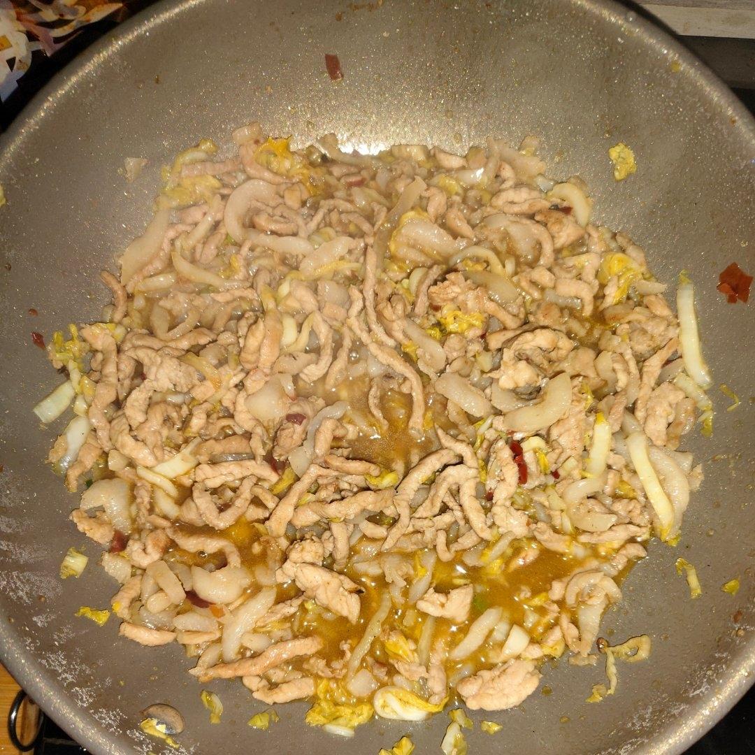 白菜梗炒肉丝