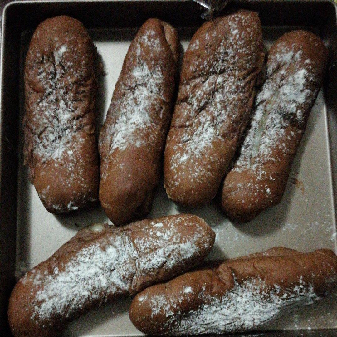 超好吃的麻薯可可红豆蔓越莓软欧包