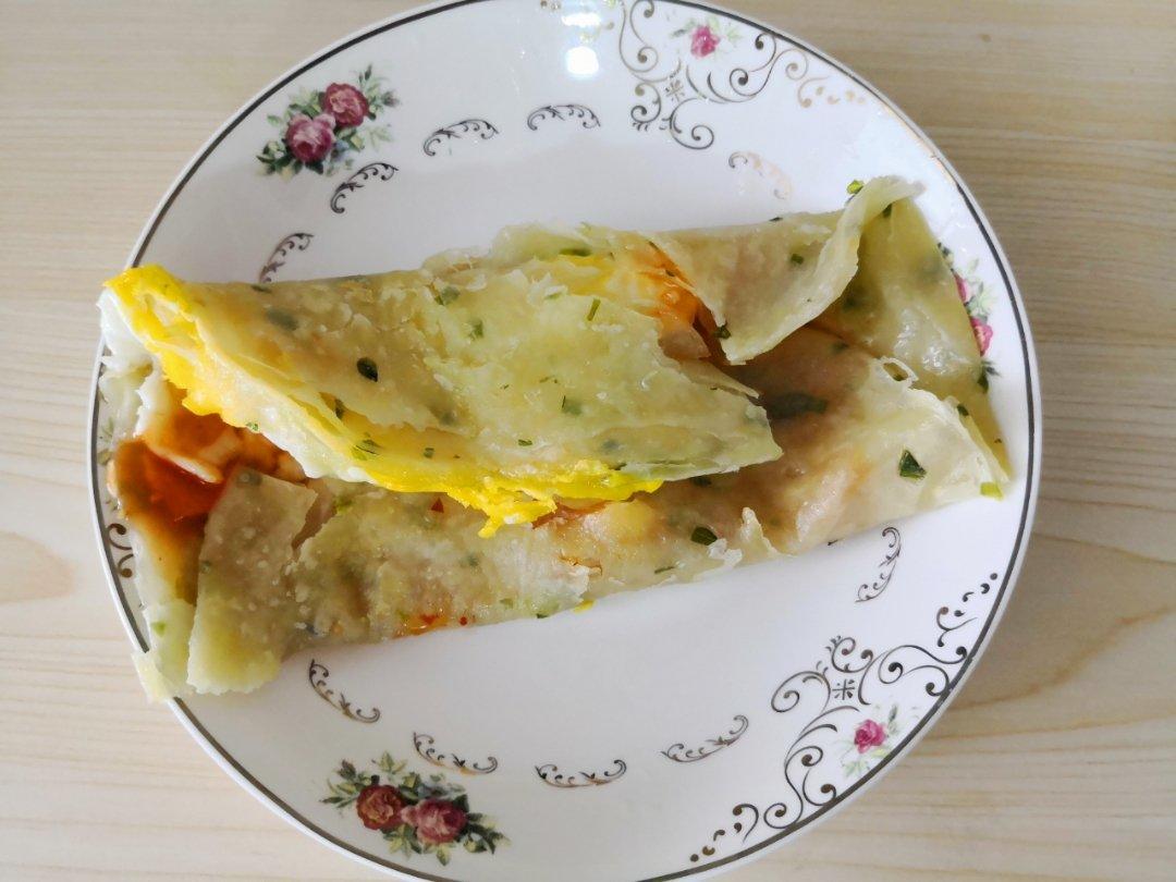 手抓饼鸡蛋土豆丝
