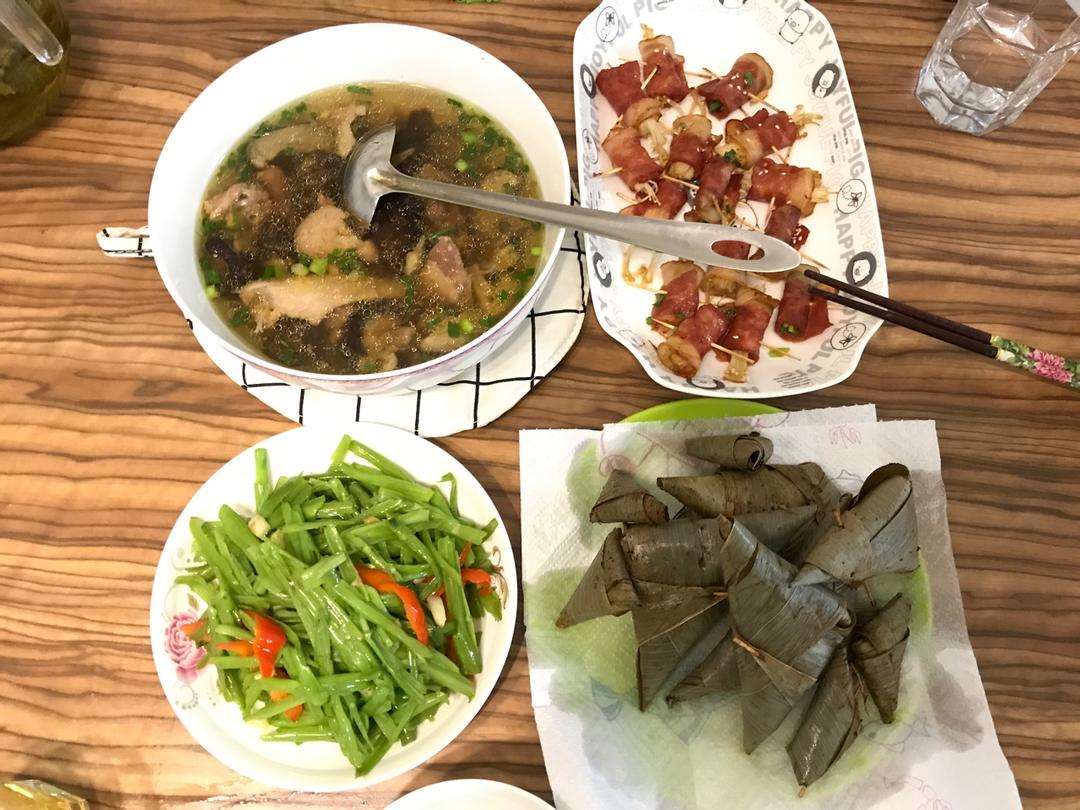 香煎培根金针菇卷