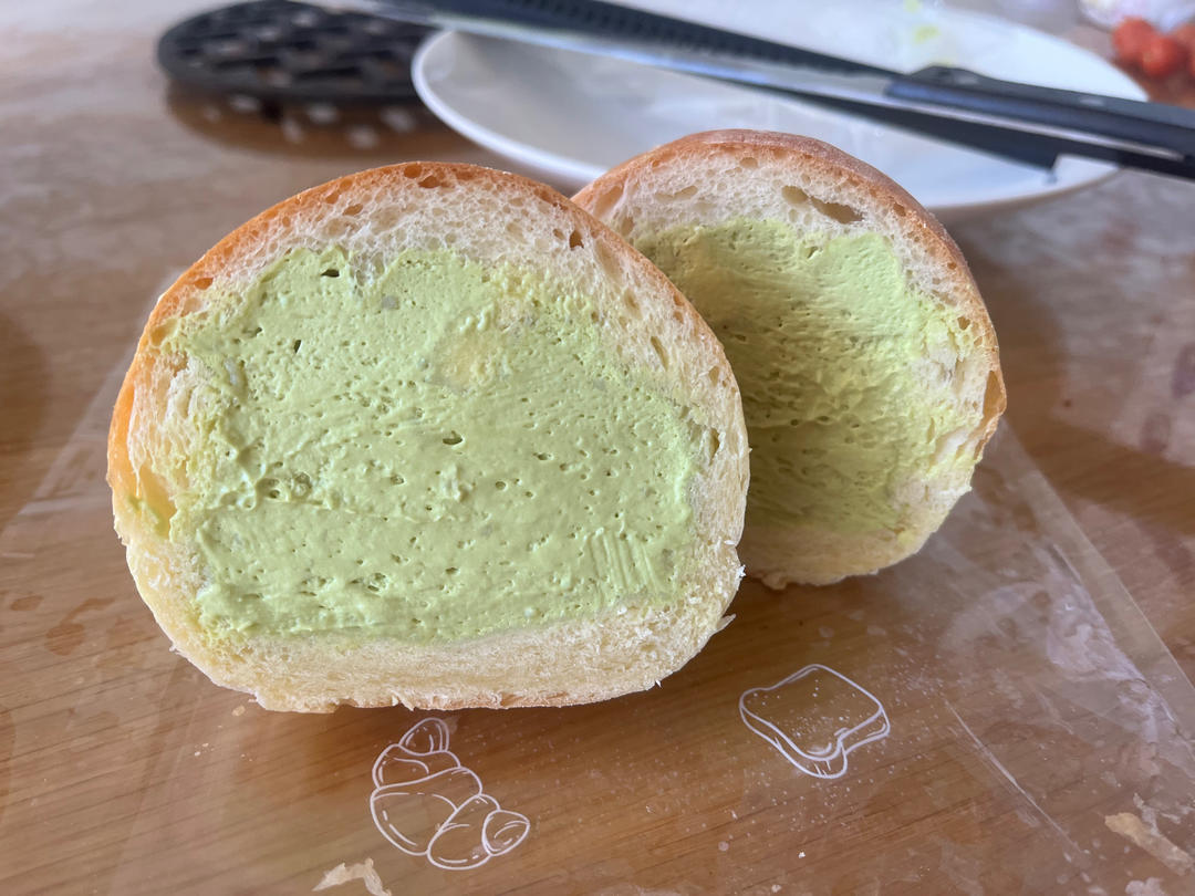 夏日清爽乳酪冰面包🌸豆乳/抹茶/奥奥🍃烤箱