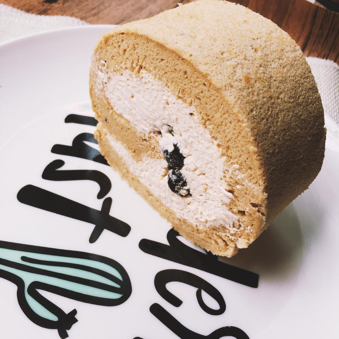 囍岛做的珍珠奶茶蛋糕卷