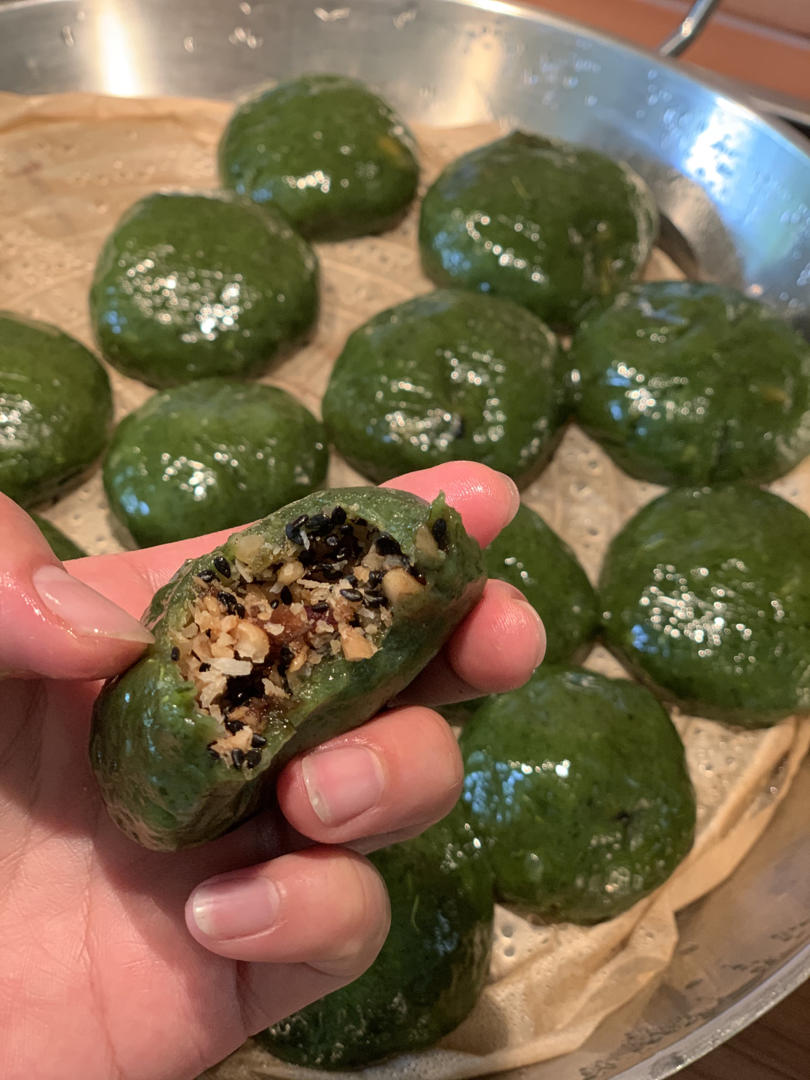 三种口味的青团🌸放三天都不硬 附艾草保存方法 馅料制作方法