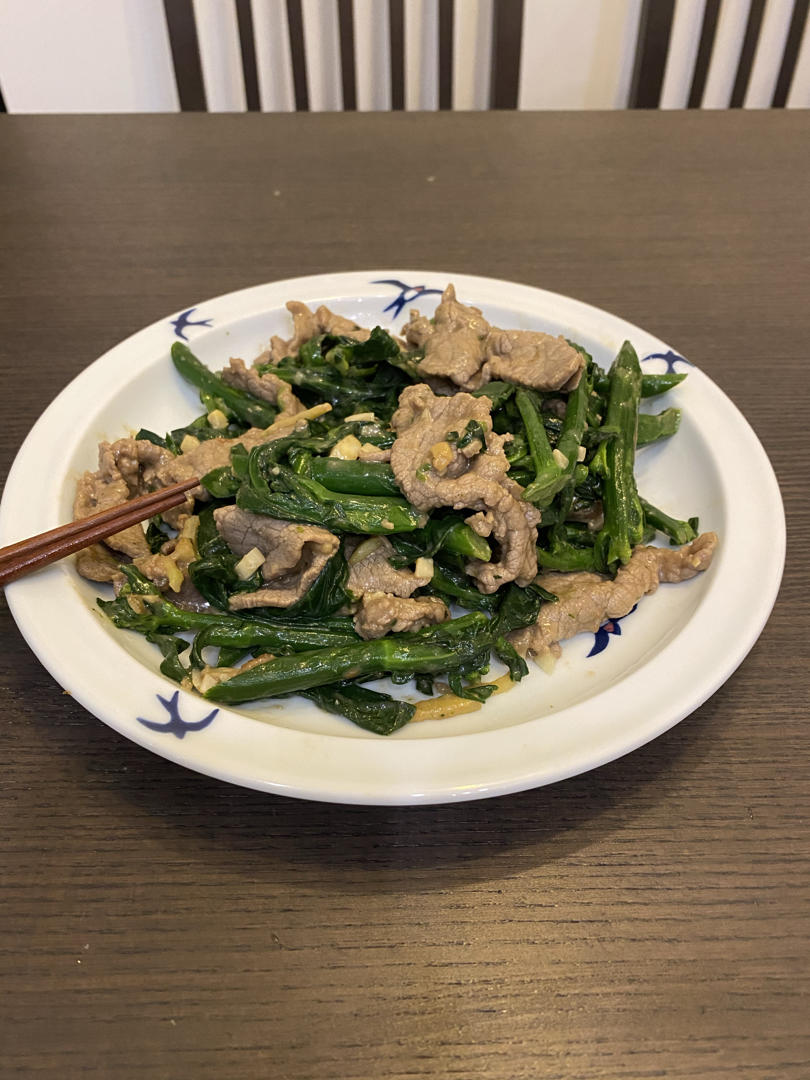 芥兰炒牛肉