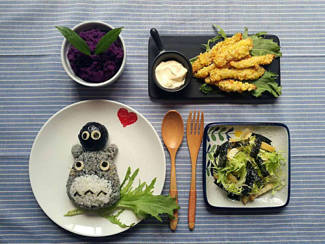 龙猫和煤球精灵饭团