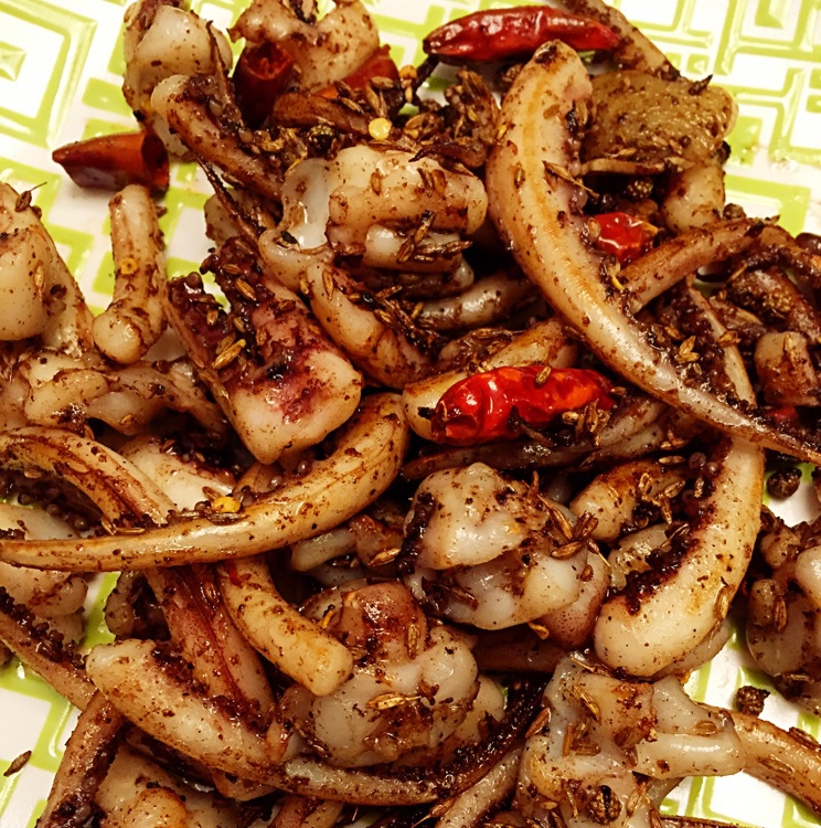 香辣干煸鱿鱼