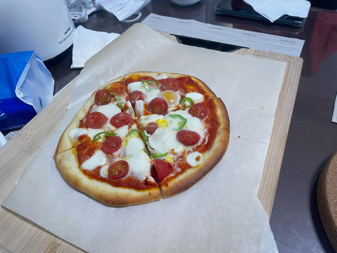 被惊艳到❗️一口爱上❗️超薄玛格丽特披萨🍕