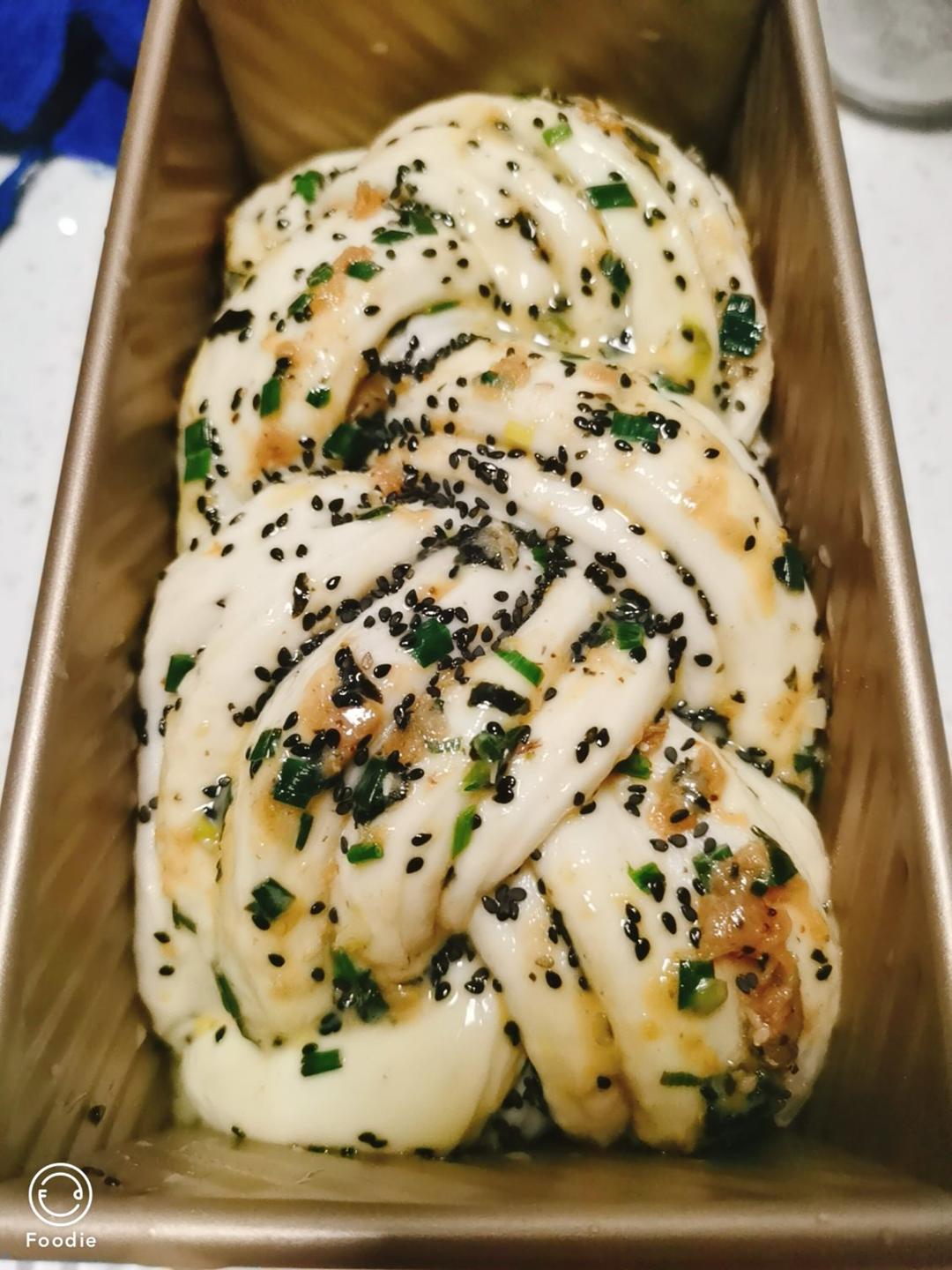 面包机做香葱肉松吐司