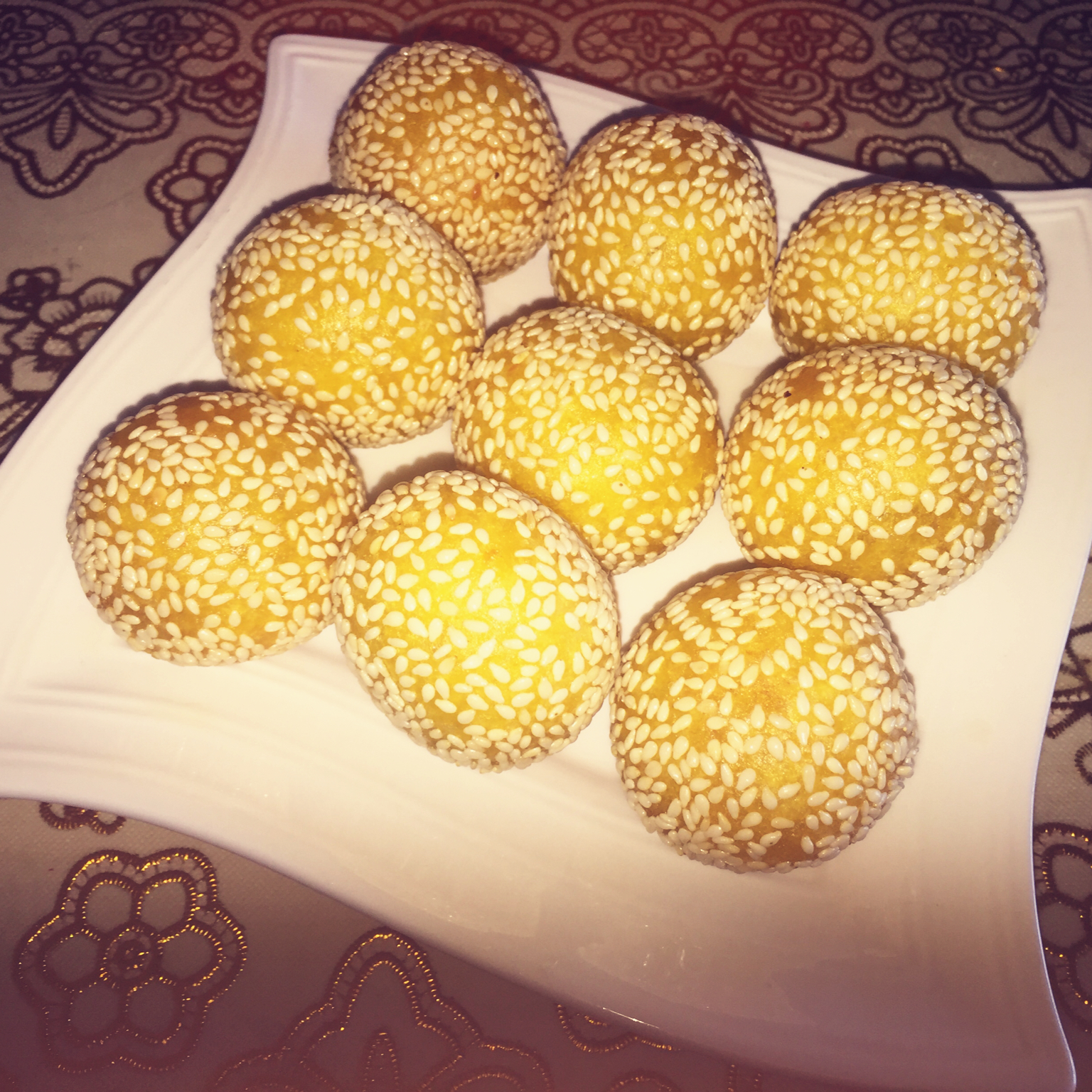 黄金球之一（南瓜芝麻球）