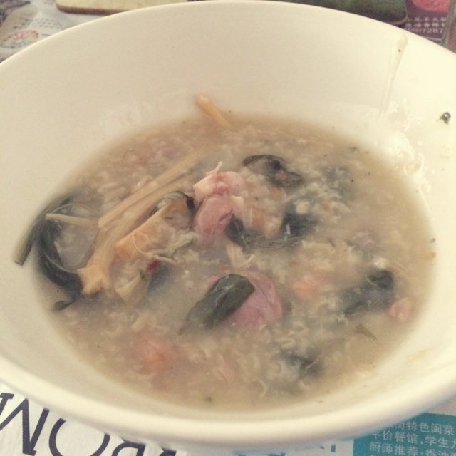 咸排骨菜干粥