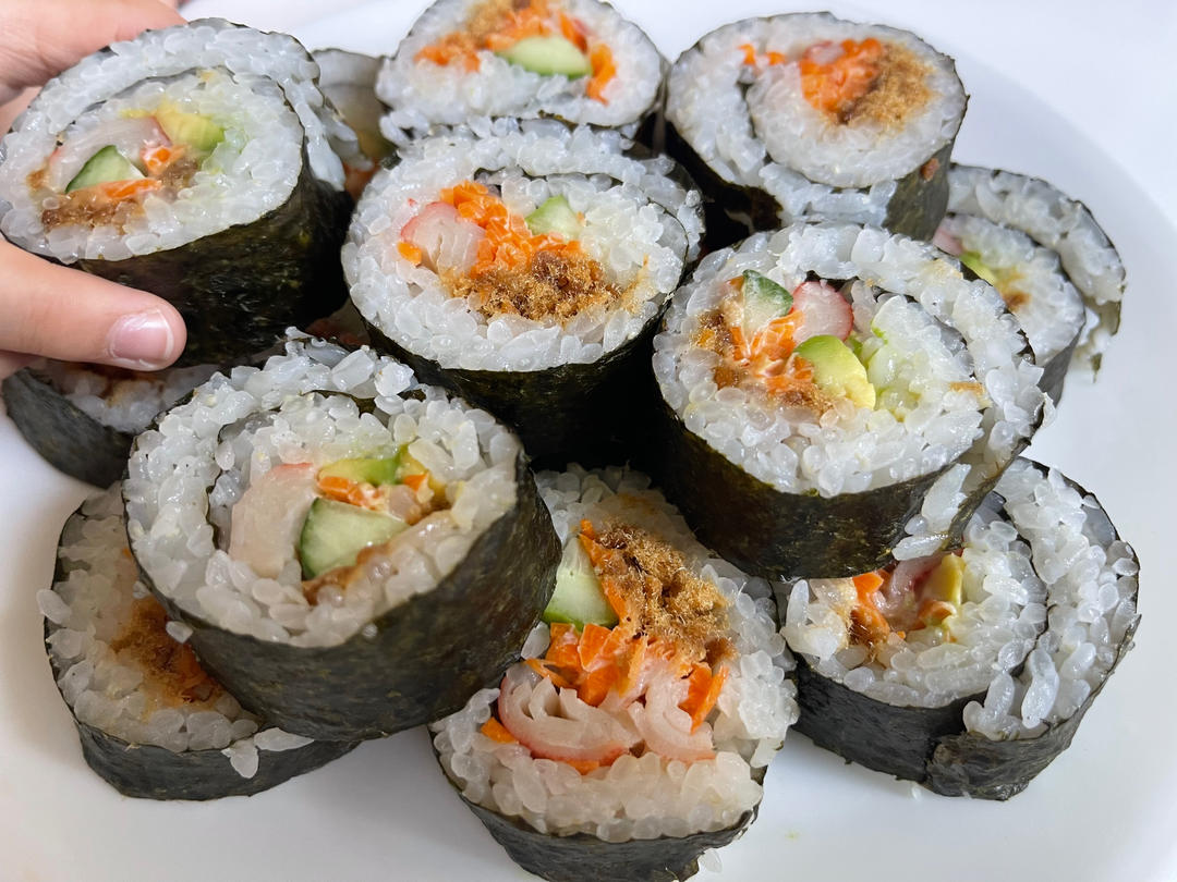 十分钟快手早午餐-紫菜包饭&寿司卷，简单易学哦！